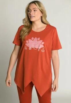 Ulla Popken T-shirt Z Nadrukiem - Terra