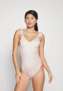 ONLY ONLDANA LARA RUFFLE SWIMSUIT - Kostium Kąpielowy - Seashell Pink