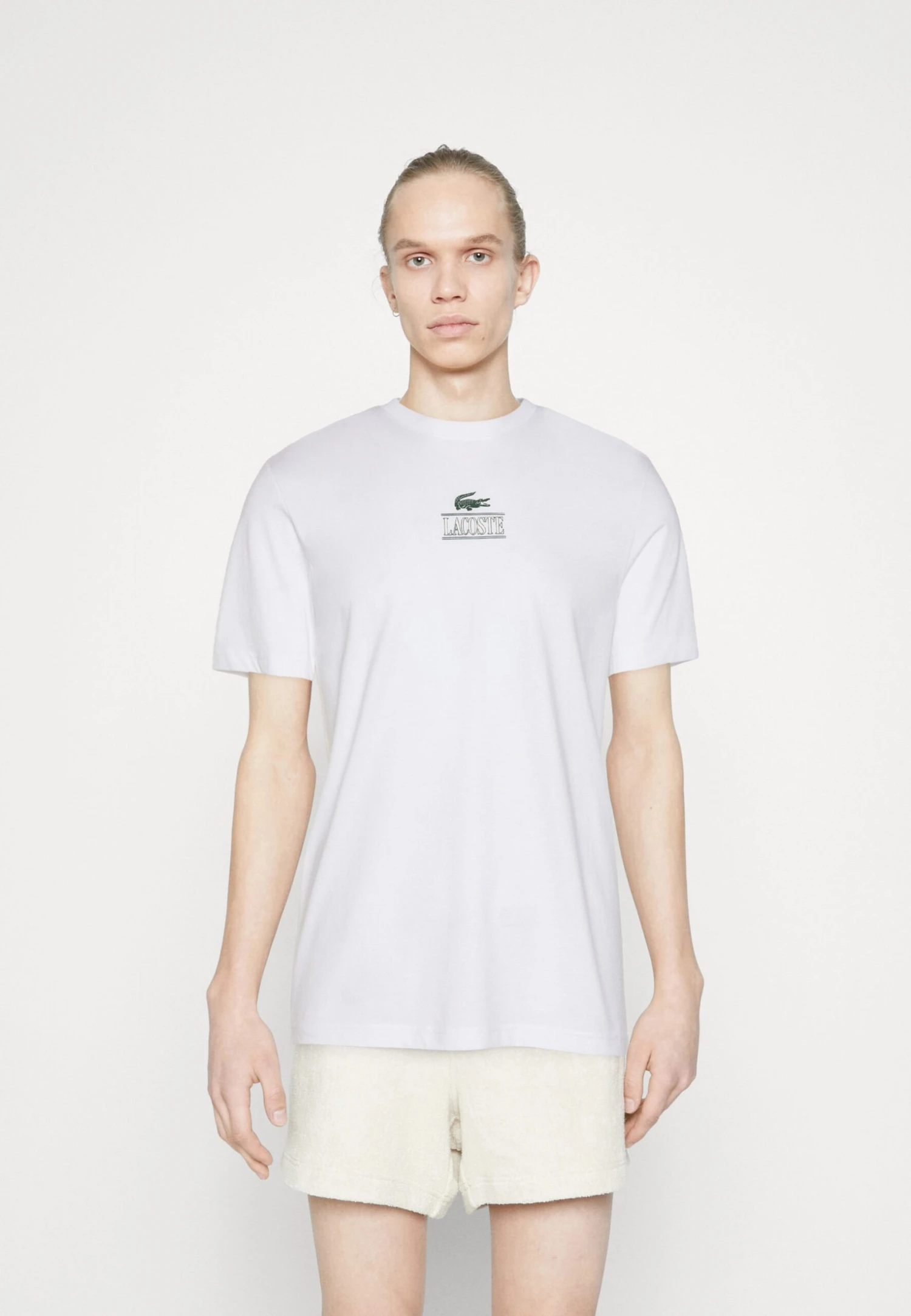 Lacoste UNISEX - T-shirt Z Nadrukiem - White 1 Lacoste UNISEX - T-shirt Z Nadrukiem - White