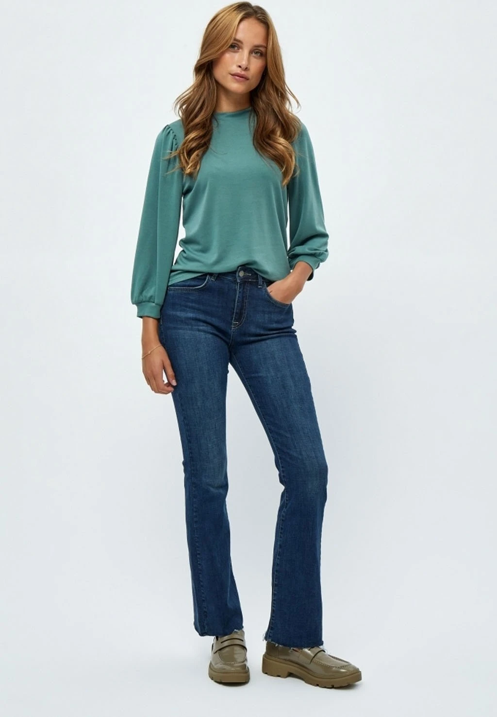 Minus HELENE - Bluzka Z Długim Rękawem - Sea Mist 2 Minus HELENE - Bluzka Z Długim Rękawem - Sea Mist - obrazek 2