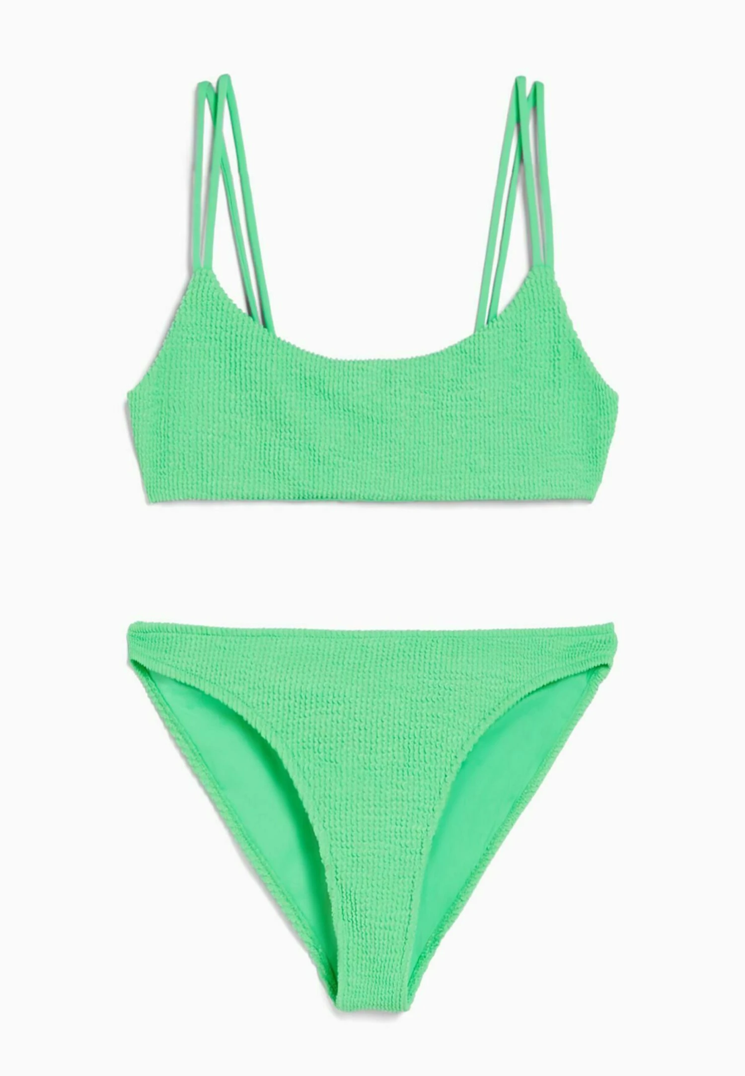 BERSHKA TEXTURED SET - Bikini - Turquoise 6 BERSHKA TEXTURED SET - Bikini - Turquoise - obrazek 6