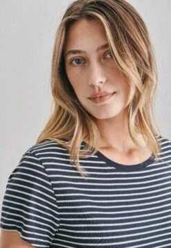 Seidensticker SPORT STRIPED - Koszula Nocna - Navy Stripes -sklep Next 16ea2792b23f499da9f6351b3f75f406