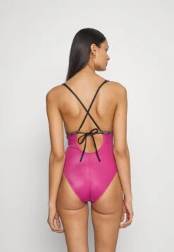 Calvin Klein Swimwear PLUNGE ONE PIECE - Kostium Kąpielowy - Pale Fuchsia -sklep Next 171e2227425f4a1794d2d1d162a16c0f