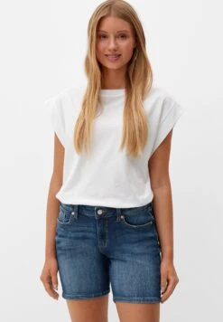 QS By S.Oliver IM USED-LOOK - Szorty Jeansowe - Ozeanblau