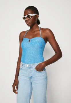 Gestuz ALEXIA TUBE - Top - Malibu Silver Blue -sklep Next 1d6d7f6b199846e590fee12b94f33d89