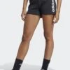 Adidas Sportswear ESSENTIALS LINEAR FRENCH - Szorty - Black/white