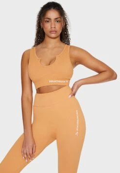 ARDOUR RIBBED - Top - Light Coffee