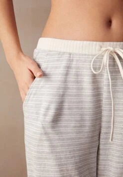 Intimissimi LUNGO CASUAL SUNDAY - Spodnie Od Piżamy - Riga Grigio Mel Vanilla