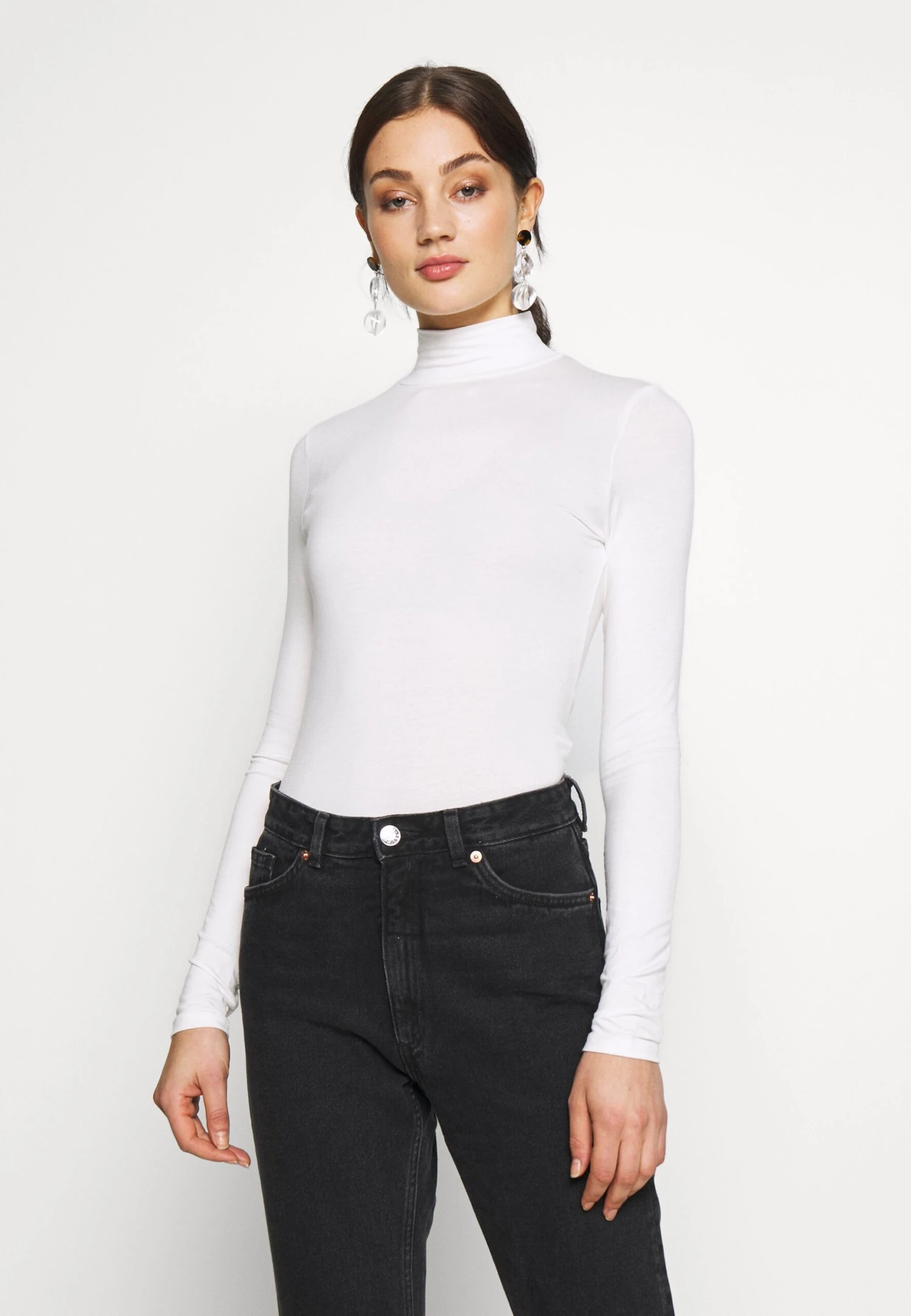 Gina Tricot DORSIA - Bluzka Z Długim Rękawem - Offwhite 1 Gina Tricot DORSIA - Bluzka Z Długim Rękawem - Offwhite