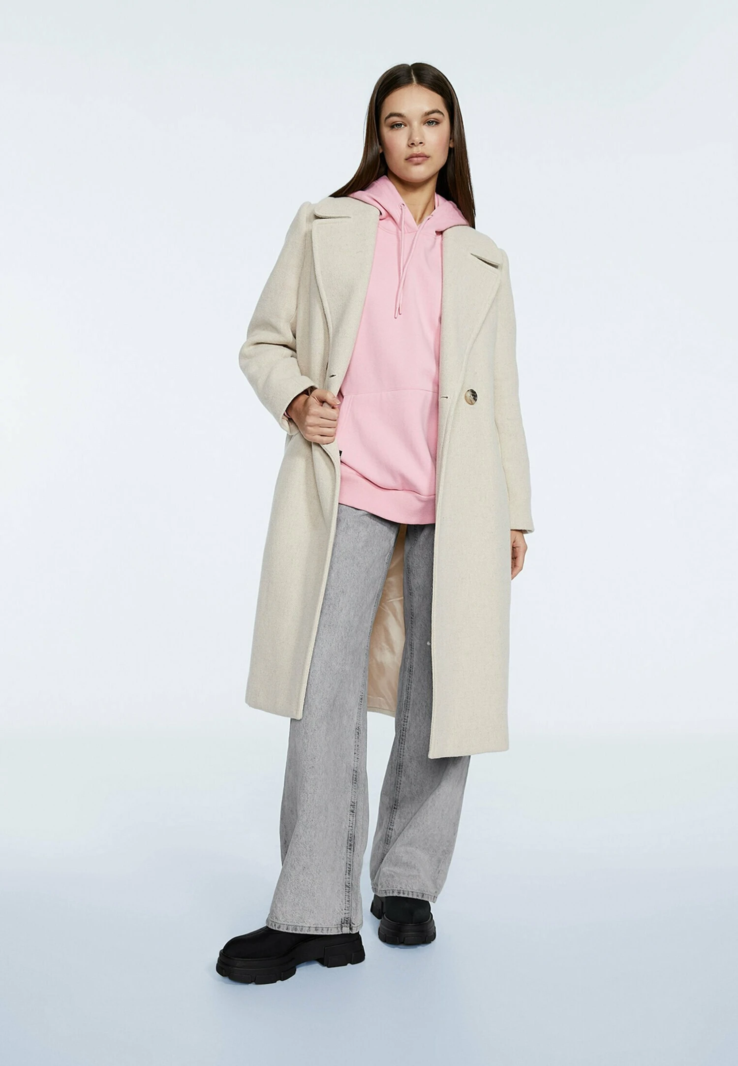 Stradivarius Bluza Z Kapturem - Light Pink 2 Stradivarius Bluza Z Kapturem - Light Pink - obrazek 2