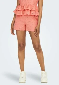 ONLY SHERRY EMB WVN - Szorty - Coral Haze