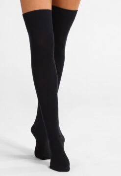 Falke STRIGGINGS OVERKNEES VIRGIN WOOL-COTTON-MIX - Podkolanówki - Dark Navy