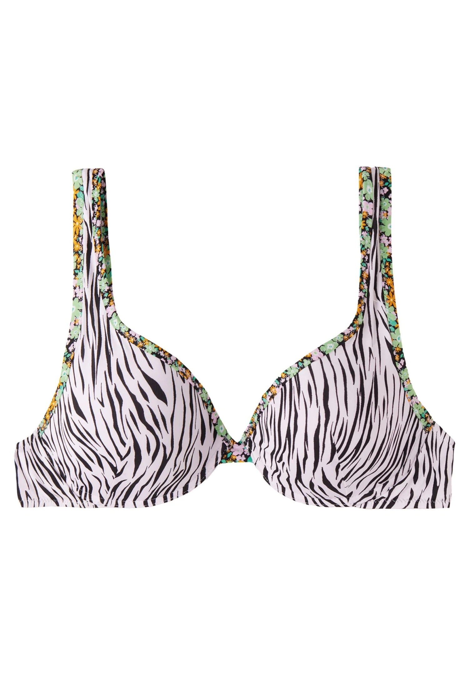 PUSH-UP PRETTY FLOWER ZEBRA - Góra Od Bikini - U Animal Print 5 PUSH-UP PRETTY FLOWER ZEBRA - Góra Od Bikini - U Animal Print - obrazek 5