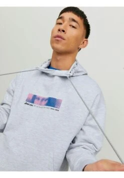 Jack & Jones JORMASTERPIECE HOOD UNISEX - Bluza Z Kapturem - White Melange -sklep Next 316b46f1b47b48dd91e2753cefbaf1ce