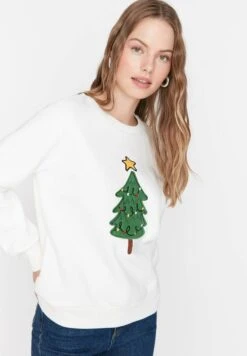 Trendyol CHRISTMAS - Bluza - Cream -sklep Next 325ba97728e1400f9a731c838ab93271