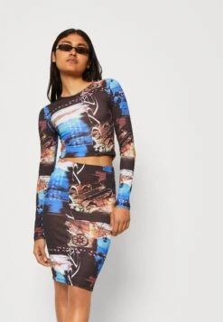 Jaded London LONG SLEEVE TISSUE SCRIBBLE DREAM PRINT - Bluzka Z Długim Rękawem - Black -sklep Next 32f8718ccc344e318b8b1143167292a3