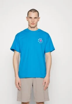 7 Days Active ORGANIC GRAPHIC TEE - T-shirt Z Nadrukiem - Indigo Bunting