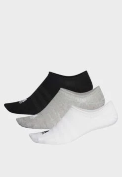 ADIDAS PERFORMANCE LIGHT NO-SHOW NO SHOW 3 PAIR PACK - Stopki - Grey