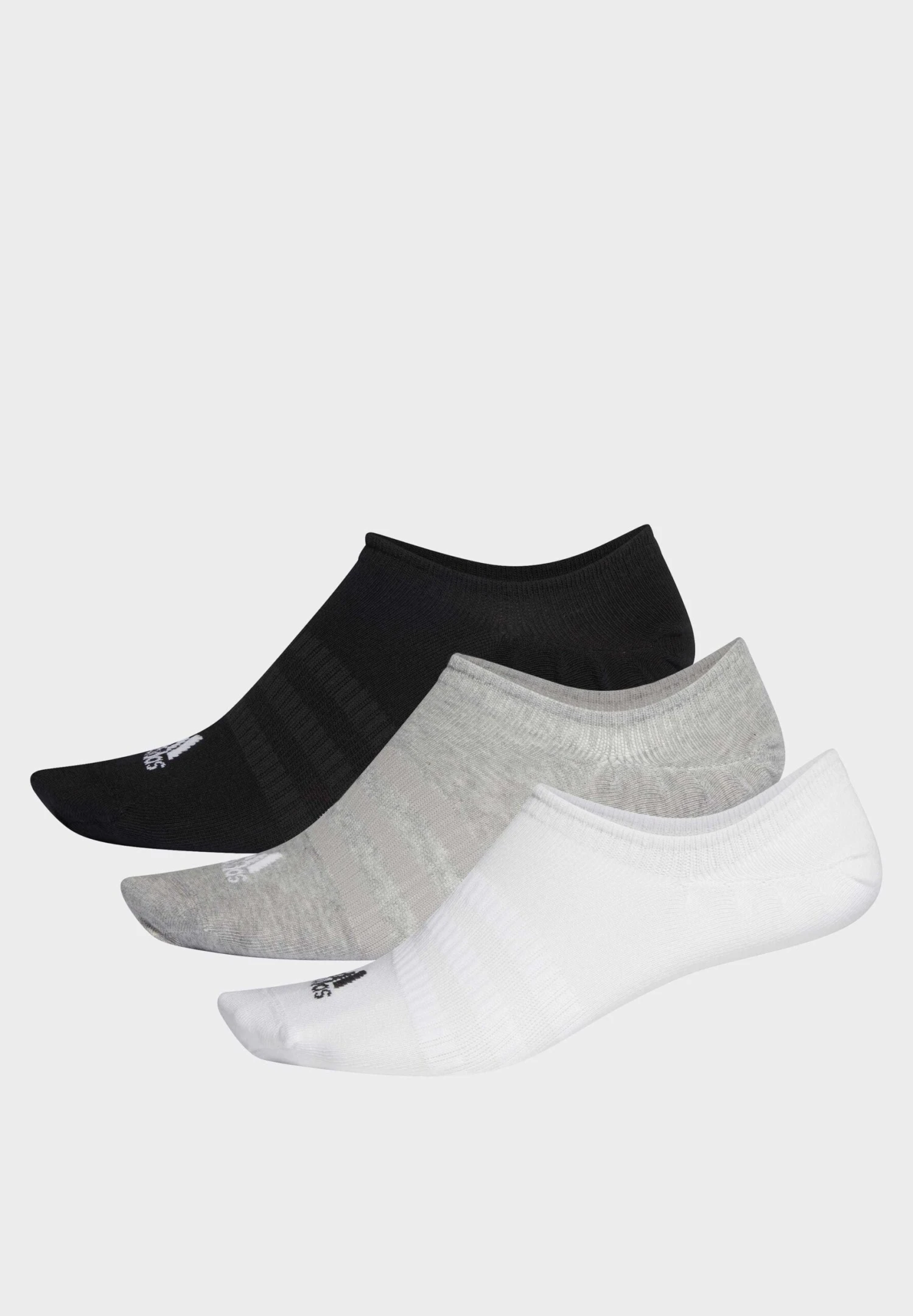 ADIDAS PERFORMANCE LIGHT NO-SHOW NO SHOW 3 PAIR PACK - Stopki - Grey 1 ADIDAS PERFORMANCE LIGHT NO-SHOW NO SHOW 3 PAIR PACK - Stopki - Grey