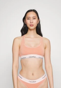 CALVIN KLEIN UNDERWEAR UNLINED BRALETTE - Góra Od Bikini - Rust