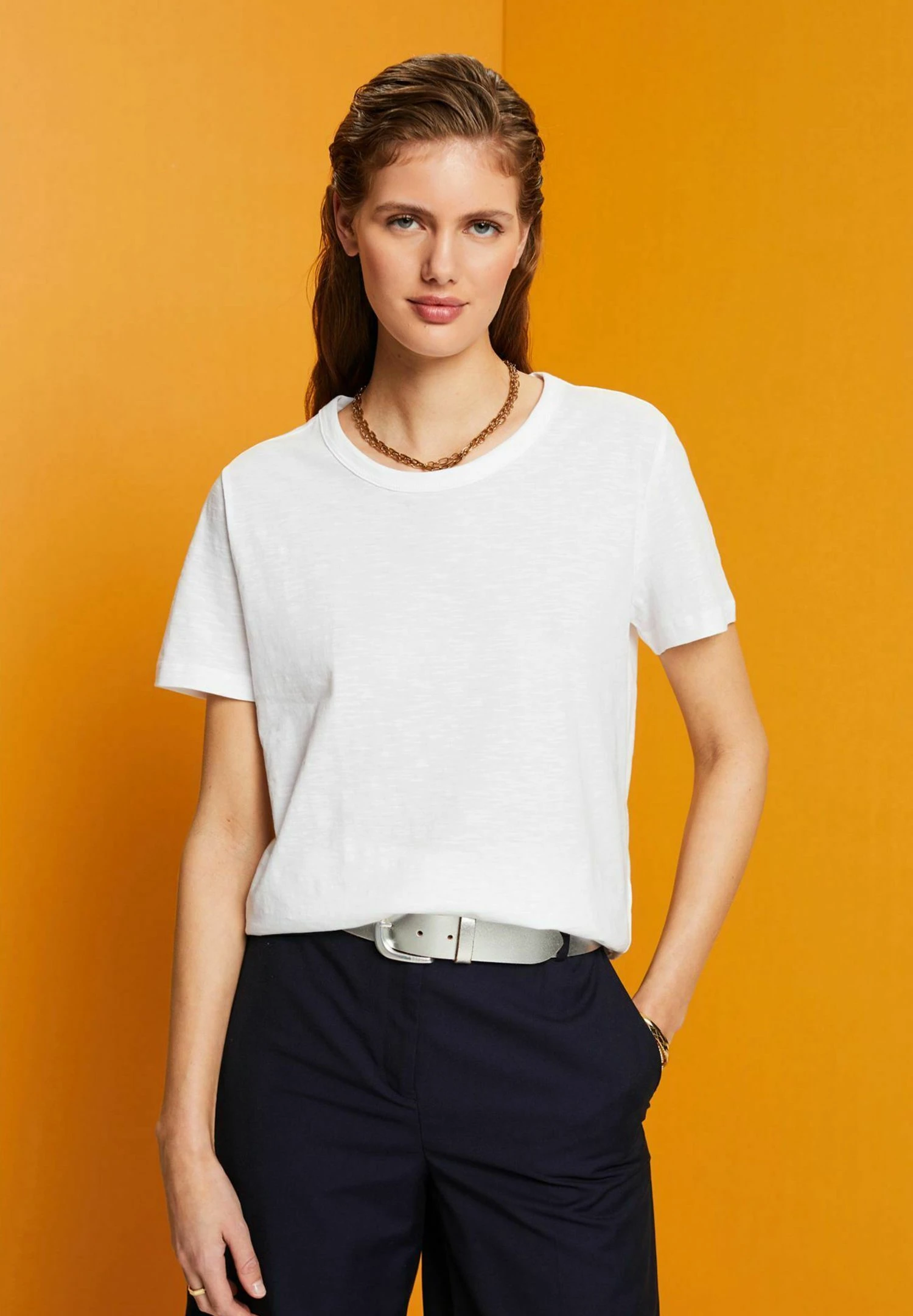 Edc By Esprit T-shirt Basic - White 4 Edc By Esprit T-shirt Basic - White - obrazek 4