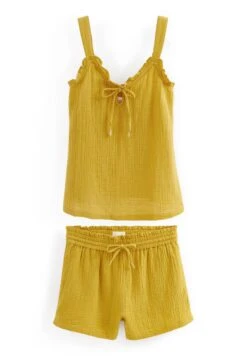 Next SET CRINKLE CAMI STANDARD - Piżama - Yellow -sklep Next 422fcdcc386c46c3a66b5d20410d4cc8