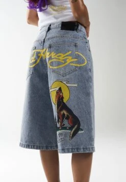 Ed Hardy BORN WILD - Szorty Jeansowe - Bleach -sklep Next 456a214827d242d1a0575684498e1538