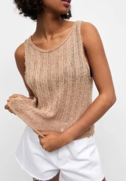 PULL & BEAR SLEEVELESS CUTWORK - Top - Ochre -sklep Next 459cb447b6744b4d9dc9317caa6ff407