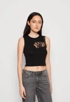 Jaded London 00S TANK WITH CUT OUT CROSS DETAIL - Top - Black