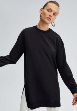 WITH SIDE SLIT - Bluza - Black -sklep Next 4b35b09412de469f92d3e17d9e7d3809