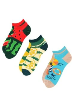 3PACK - SUMMER VIBE LOW – WAKACYJNE - Skarpety - Lemon