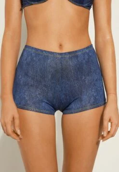 Dół Od Bikini - Blau Denim Print