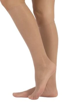 SHEER KNEE-HIGH SOCKS - 15 DEN - Skarpety - Nude
