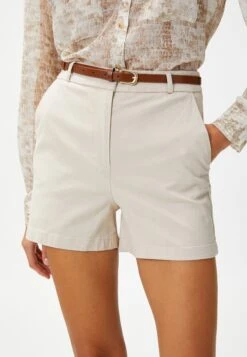 Koton POCKET BELTED MINI - Szorty - Stone -sklep Next 503e609141744804b2112331ddddb148