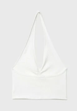 Stradivarius GATHERED HALTER - Top - White -sklep Next 52253060c5584d289fbc5ac8d50813e4