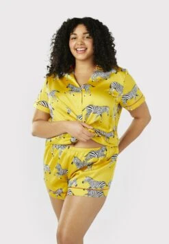 SHORT PJ SET - Piżama - Mustard