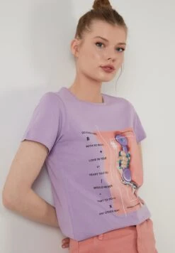 LELA T-shirt Z Nadrukiem - Lilac -sklep Next 5dbe999474ac4767b8d0e3585b6627f9