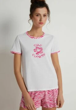 MIT WILD FLOWERS-PRINT SET - Piżama - White Wildflower Print