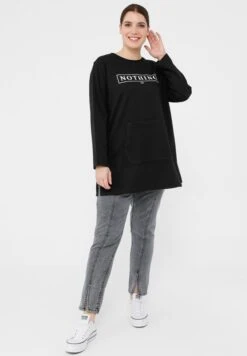 PLUS SIZE ALIA - Bluza - Black