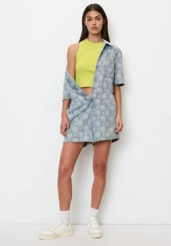 Marc O'Polo DENIM SLEEVELESS CHEST PRINT - Top - Limeade