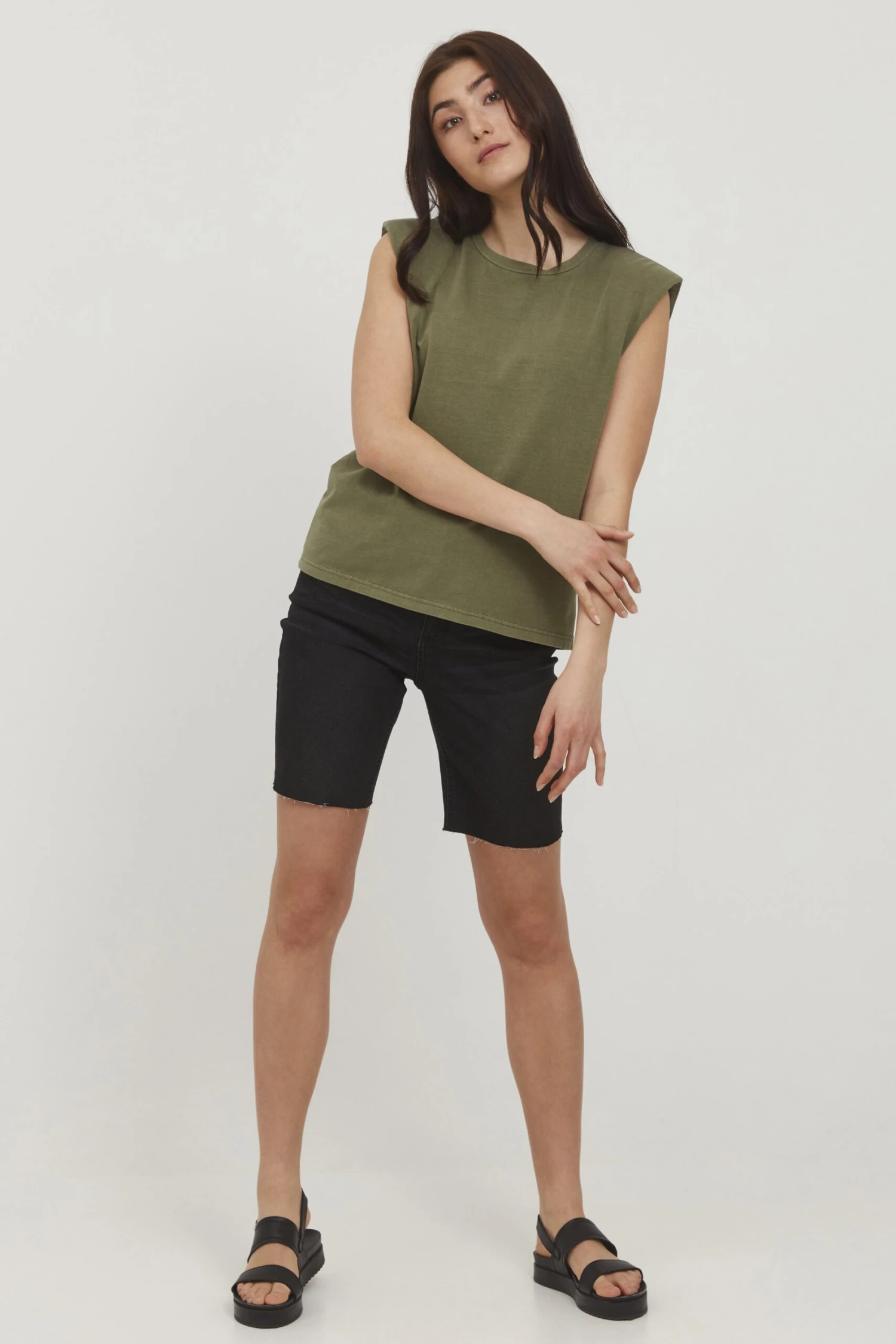 B.young BYUMILLE TSHIRT - Top - Olivine 2 B.young BYUMILLE TSHIRT - Top - Olivine - obrazek 2