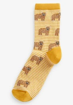 Next HAMISH HIGHLAND COW 4 PACK STANDARD - Skarpety - Yellow -sklep Next 670bda34e63541da9e05fc18fcd4eba2