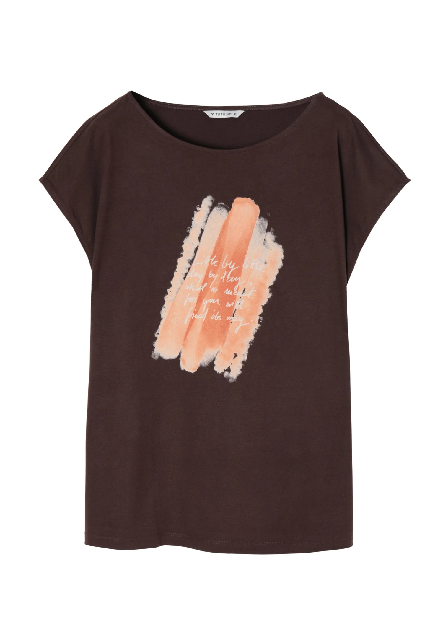 AMANDA - T-shirt Z Nadrukiem - Brown 3 AMANDA - T-shirt Z Nadrukiem - Brown - obrazek 3