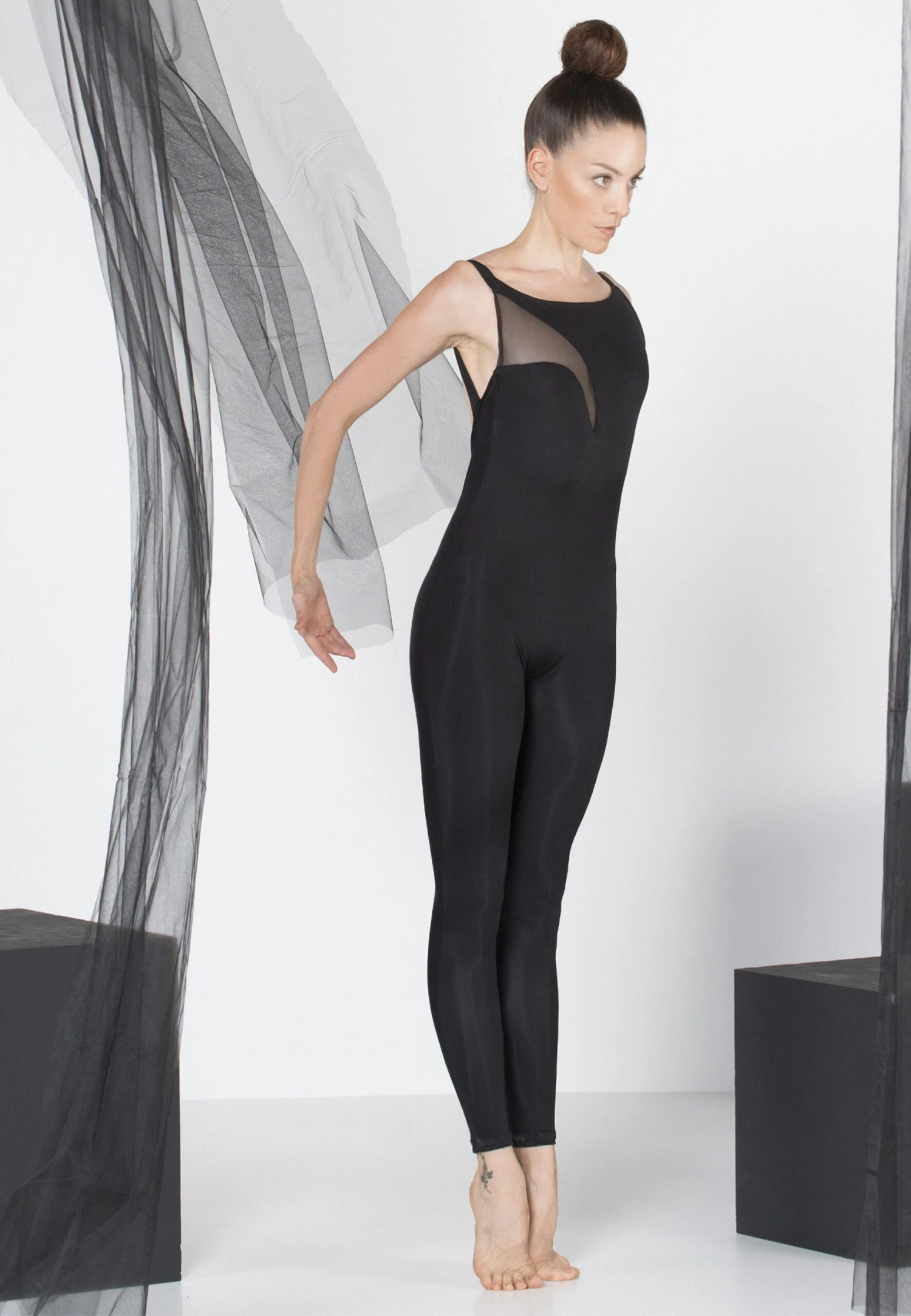 Custom Design Tulle Detailed - Kombinezon - Black 2 Custom Design Tulle Detailed - Kombinezon - Black - obrazek 2