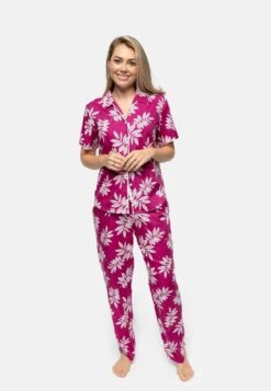 Cyberjammies EMMI BERRY LEAF PRINT - Spodnie Od Piżamy - Berry Leaf Print