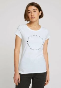 TOM TAILOR Denim T-shirt Z Nadrukiem - Grey White -sklep Next 7930c3f96aca47db8a3a930d7d59a131