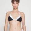 Seafolly SLICE OF SPLICE SLIDE - Góra Od Bikini - White/black