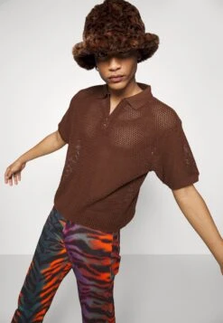 Obey Clothing ROLLING BUTTON UP UNISEX - Koszulka Polo - Sepia -sklep Next 7b4cc3d1d8c44b73aa810dbafa4a4a48