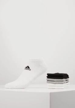 ADIDAS PERFORMANCE CUSH LOW 6 PACK - Stopki - Medium Grey Heather/white