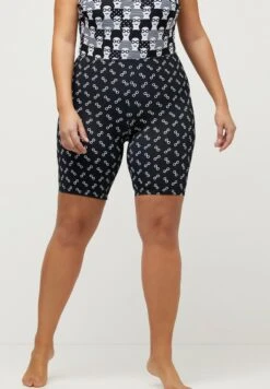 Ulla Popken GLASSES PRINT - Szorty Kąpielowe - Black